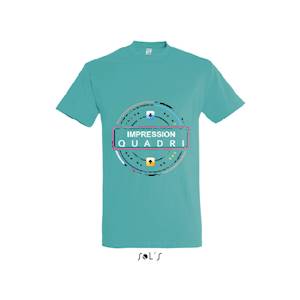 Finitions : Impression numérique quadri sur t-shirt homme Sol's modèle Impérial. 
Couleurs aux choix (voir fiche couleur) panachage couleur possible. Avantages : L'impression numérique haute définition avec blanc de soutien permet un rendu de couleu... 